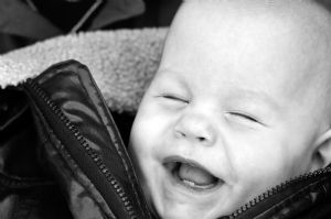 Baby smiling and laughing